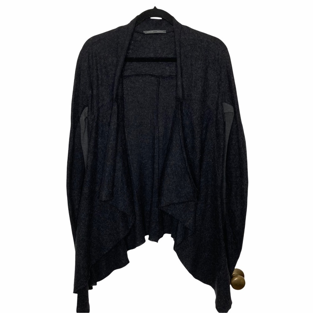 Peacock Blue Wool/Alpaca Blend Waterfall Cardigan